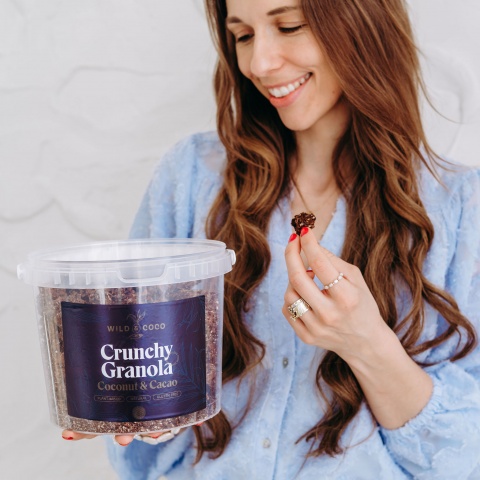 Crunchy Granola Coconut & Cacao (kyblík)